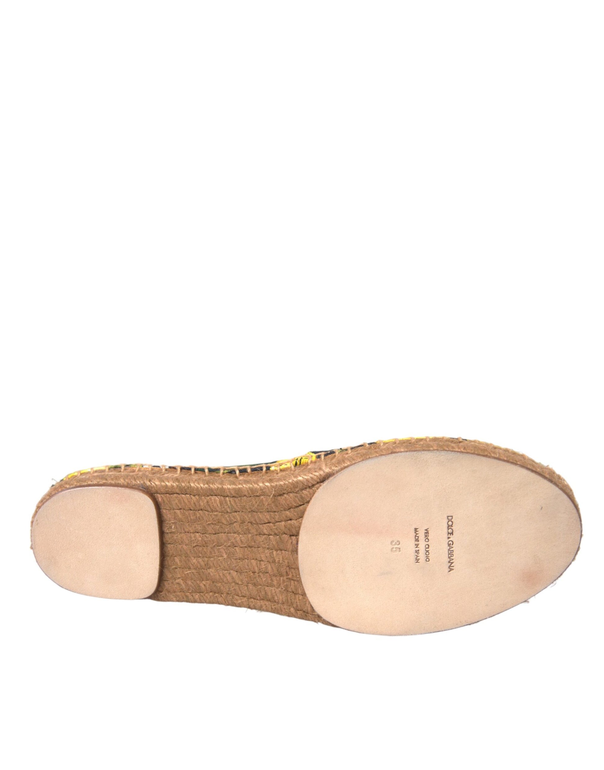 Mehrfarbige Zitronen-Espadrilles zum Hineinschlüpfen