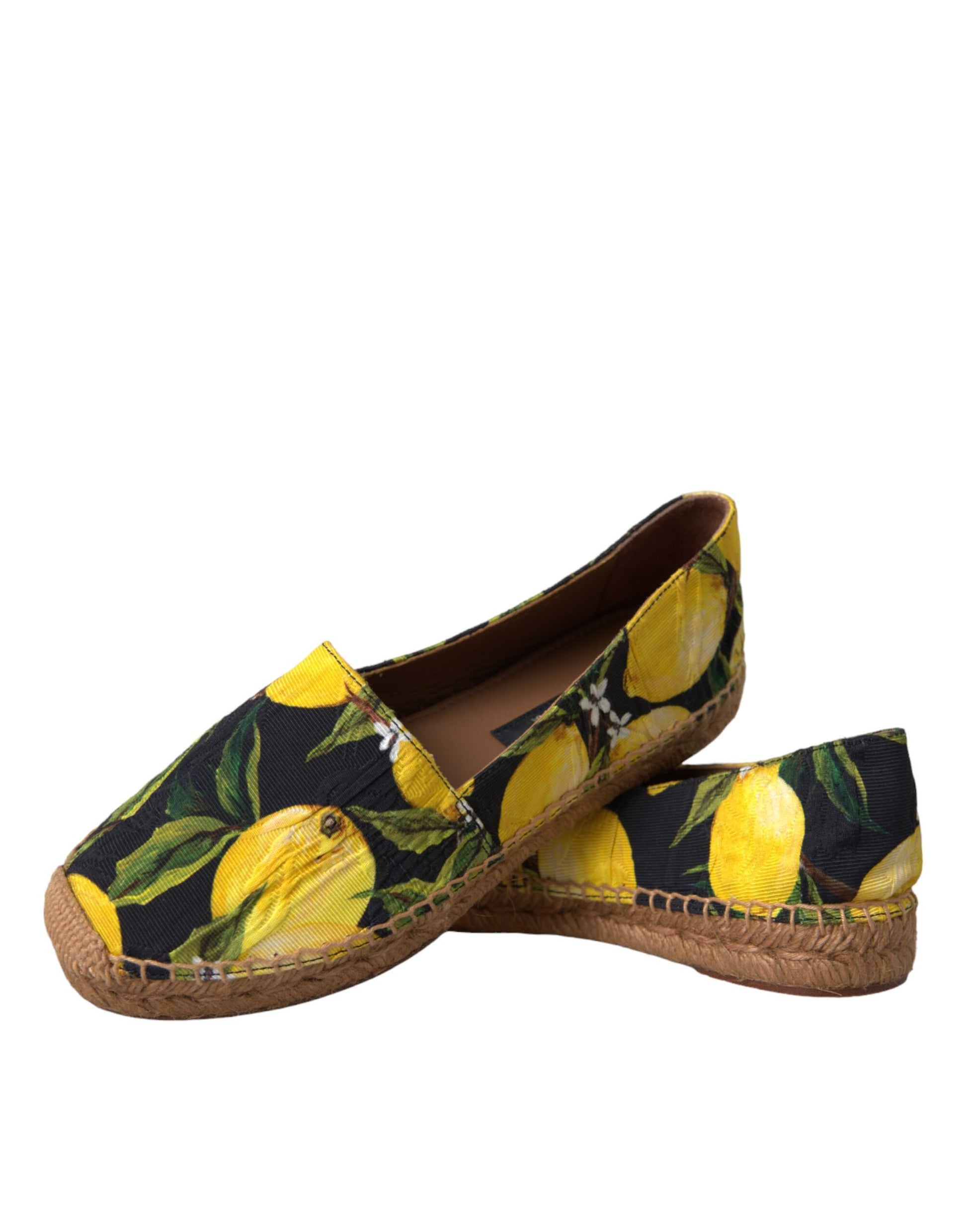 Mehrfarbige Zitronen-Espadrilles zum Hineinschlüpfen