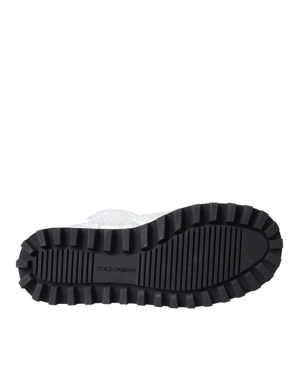 Stiefeletten mit gestepptem Logo-Patch in Metallic-Silber