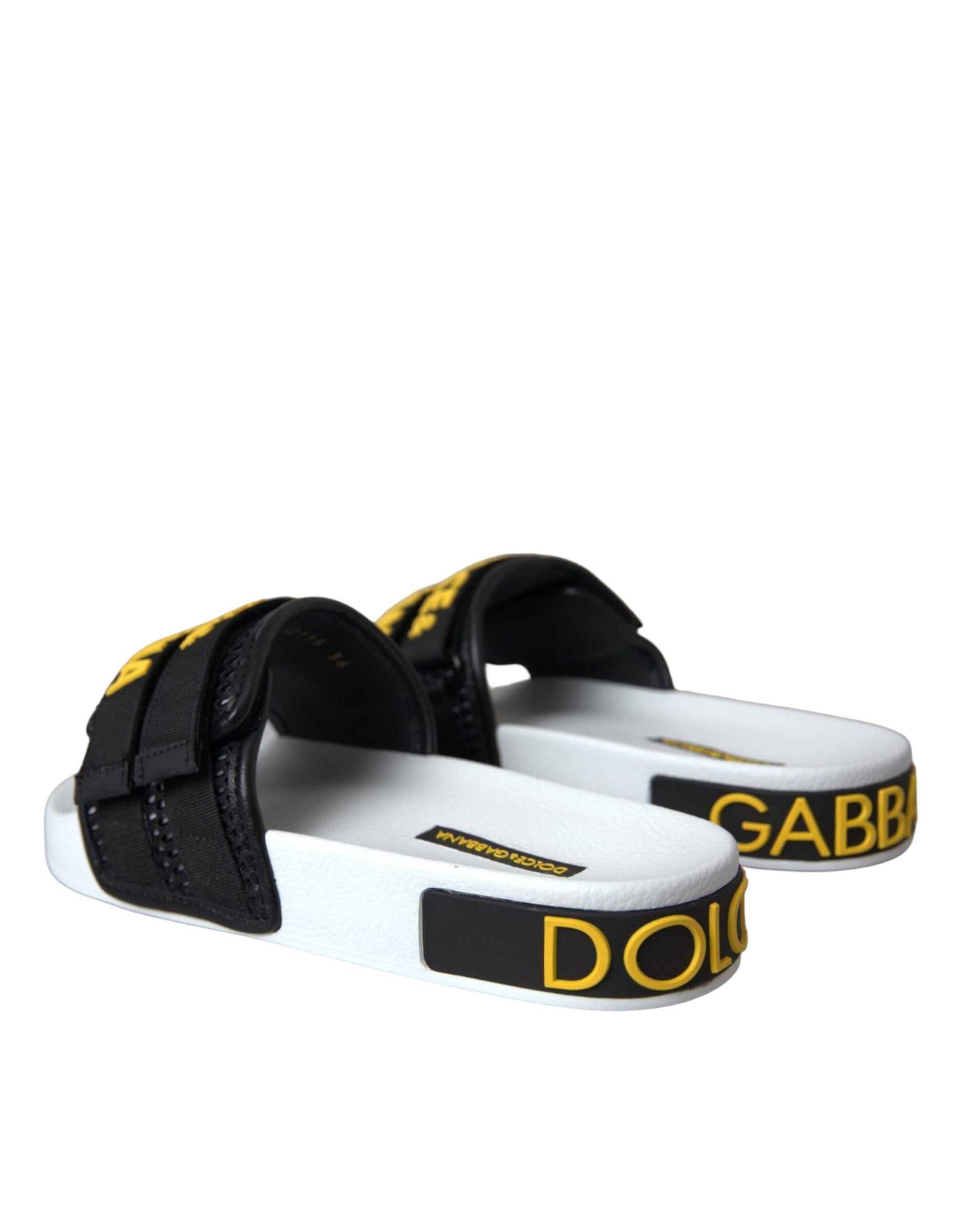 Weiß Schwarz Logo Beachwear Flats Sandalen Schuhe