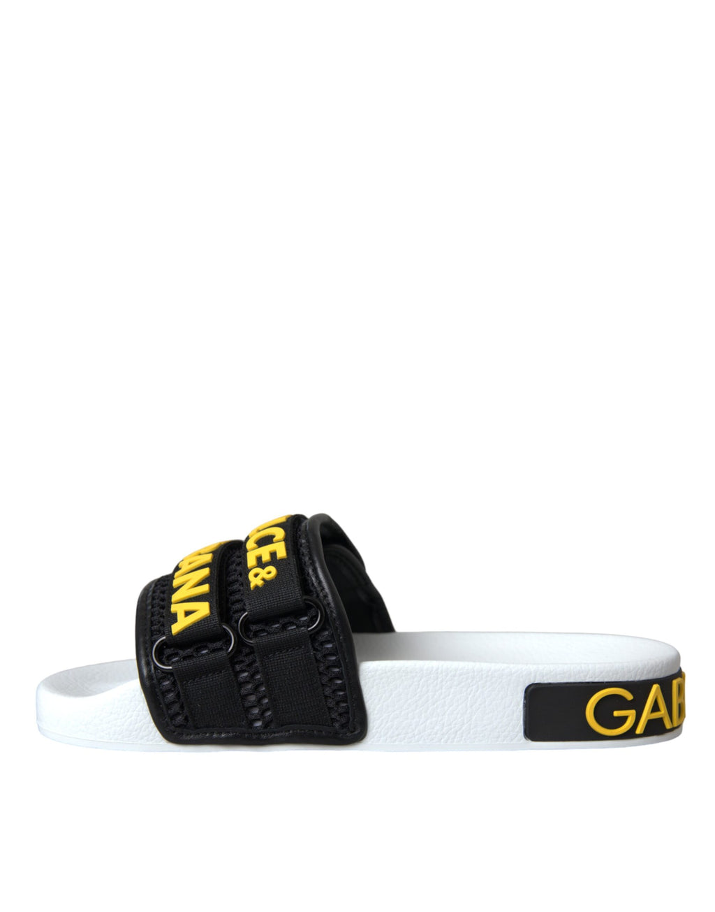 Weiß Schwarz Logo Beachwear Flats Sandalen Schuhe