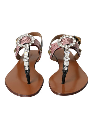 Mehrfarbige Kristallsandalen Flip-Flops Schuhe
