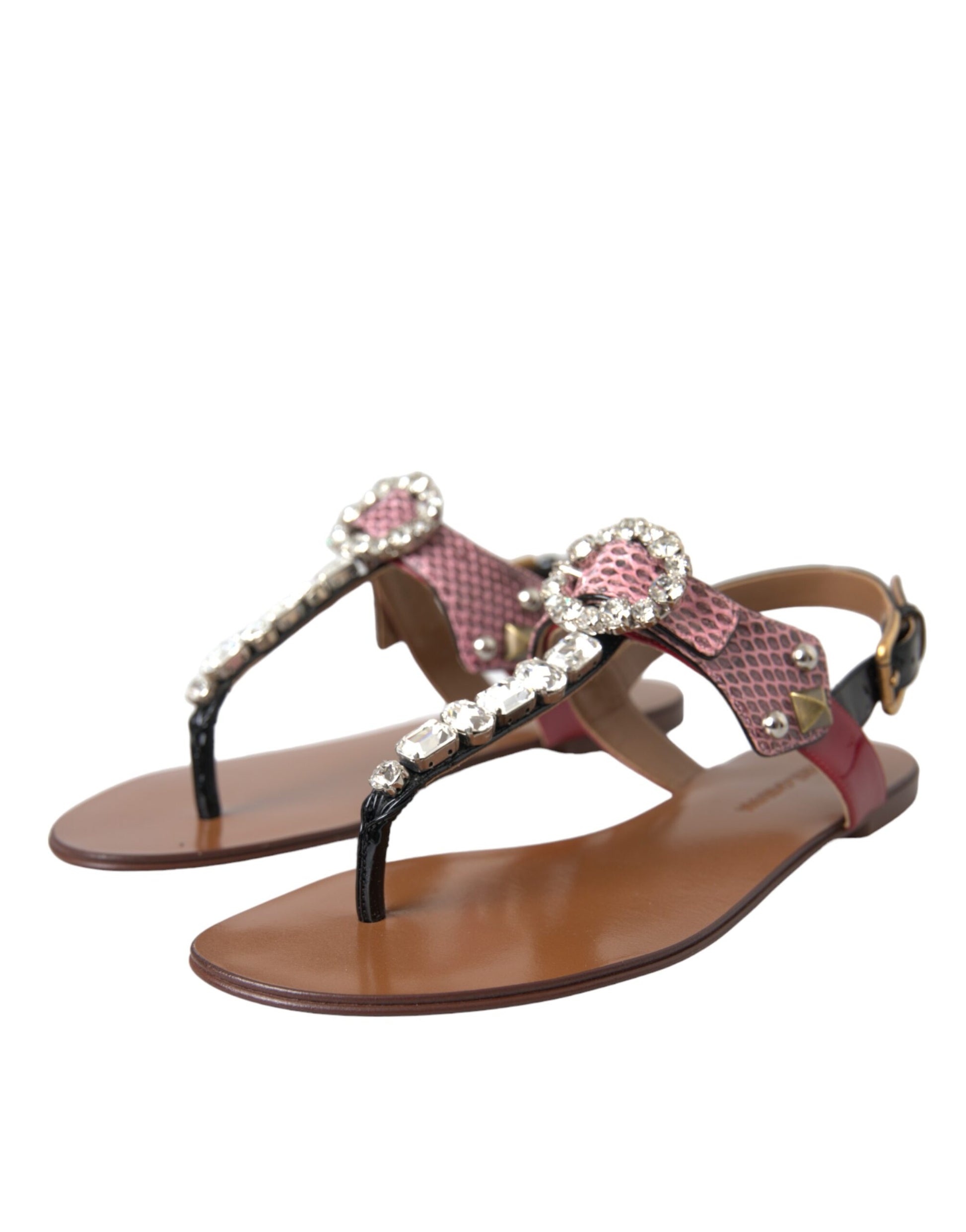 Mehrfarbige Kristallsandalen Flip-Flops Schuhe