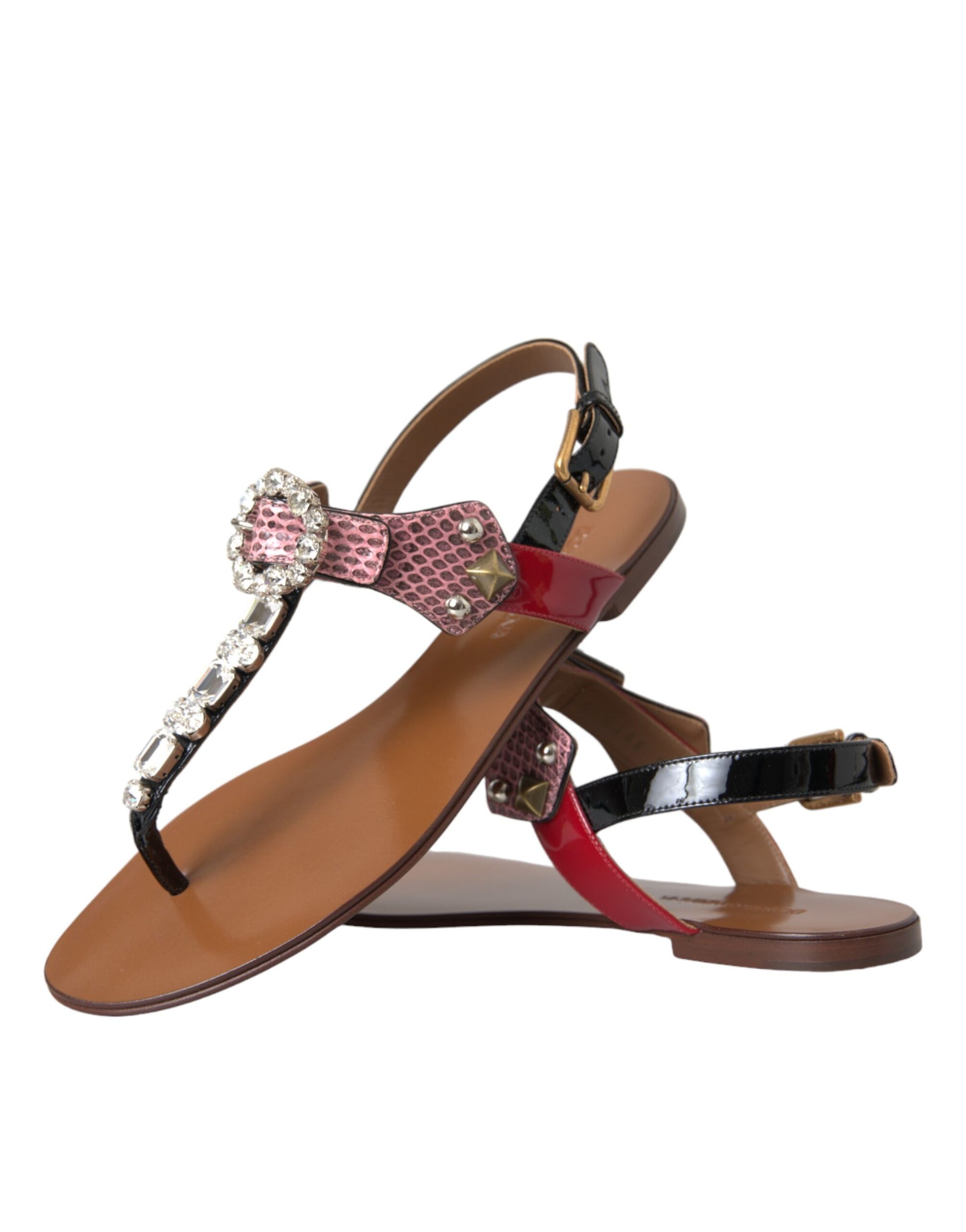Mehrfarbige Kristallsandalen Flip-Flops Schuhe