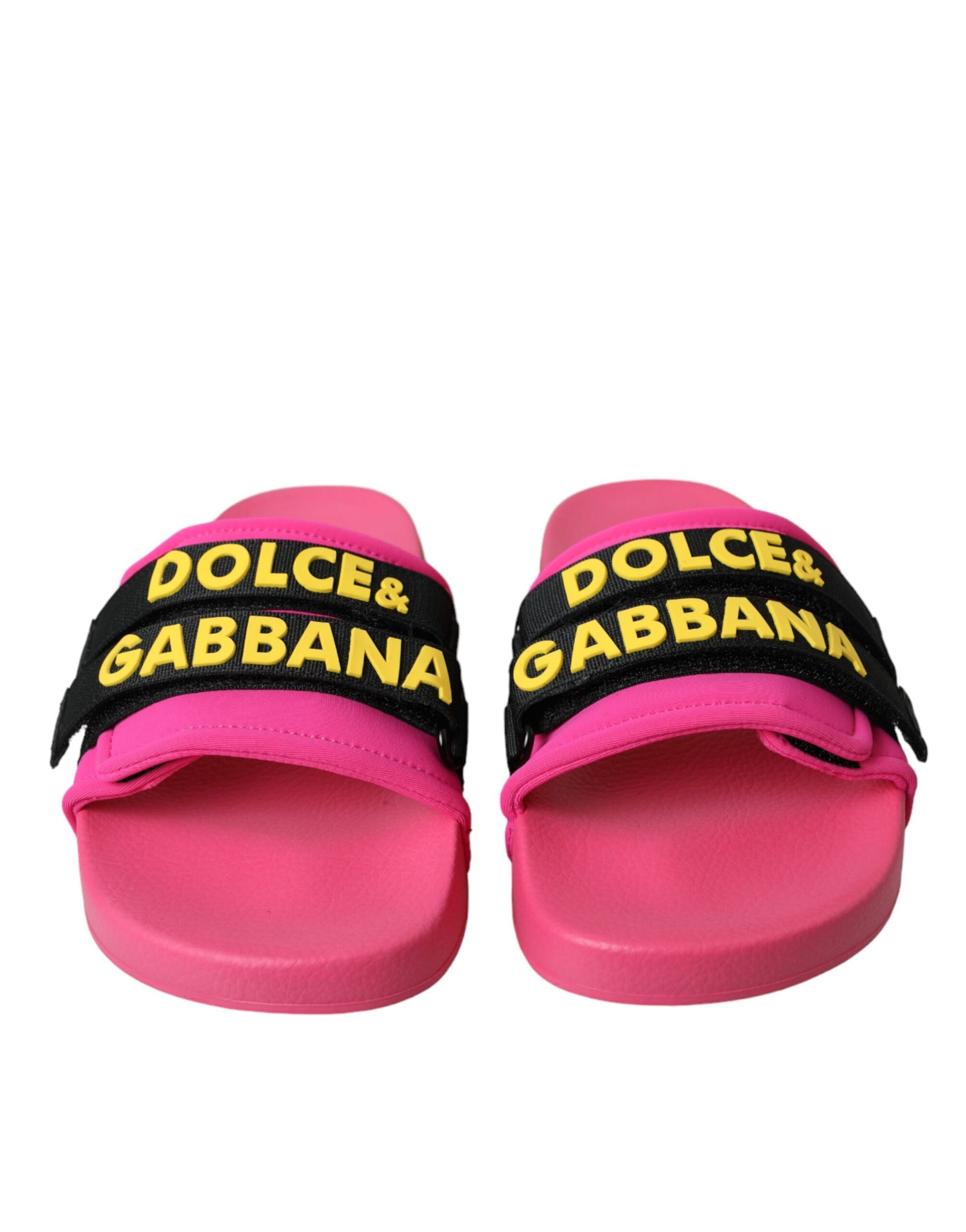 Rosa Schwarz Logo Beachwear Flats Sandalen Schuhe