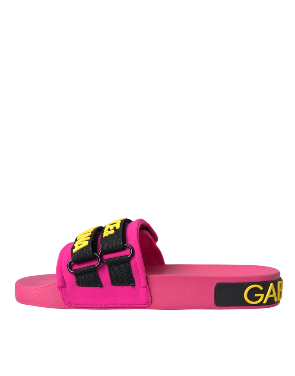 Rosa Schwarz Logo Beachwear Flats Sandalen Schuhe