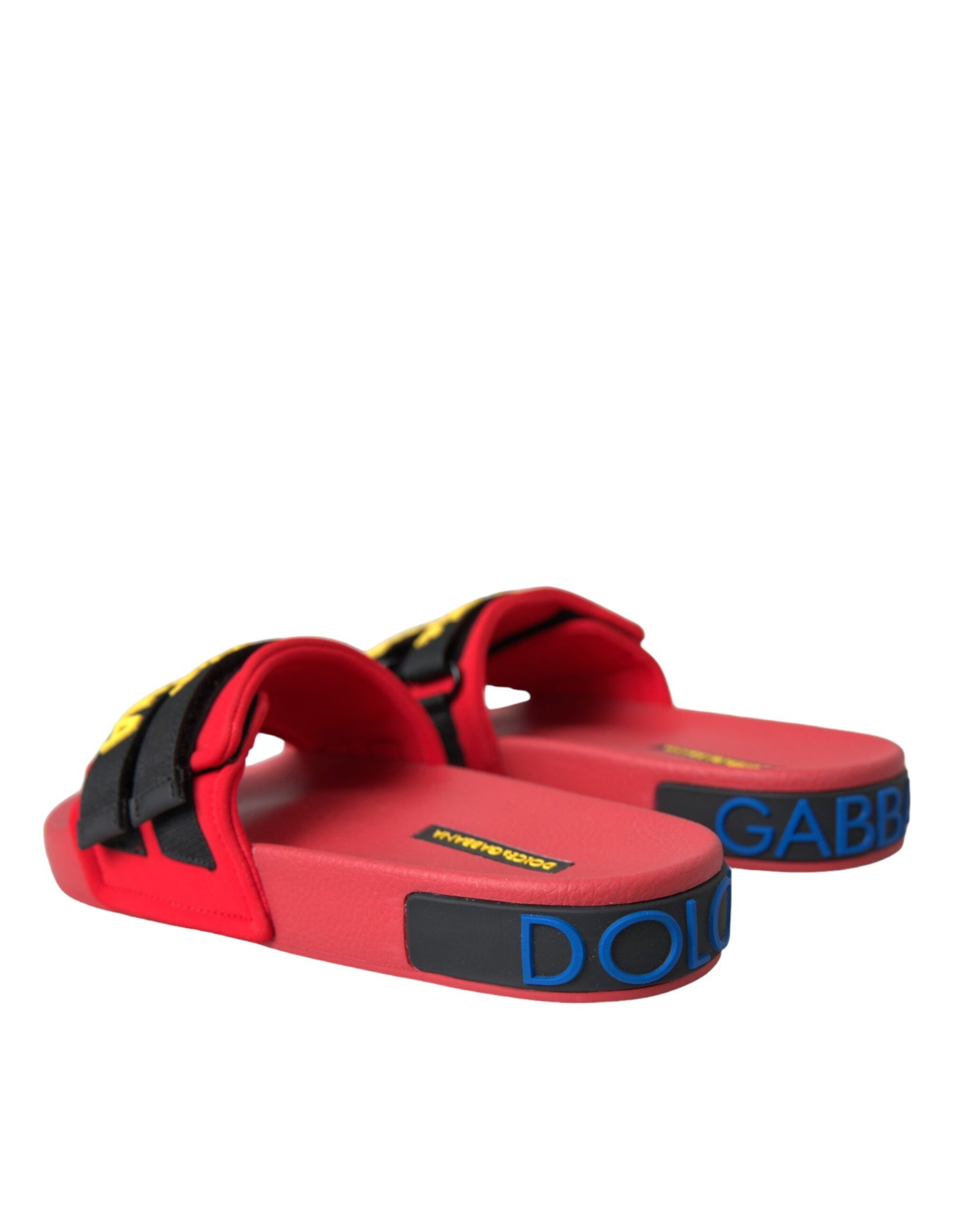 Rot Schwarz Logo Beachwear Flats Sandalen Schuhe