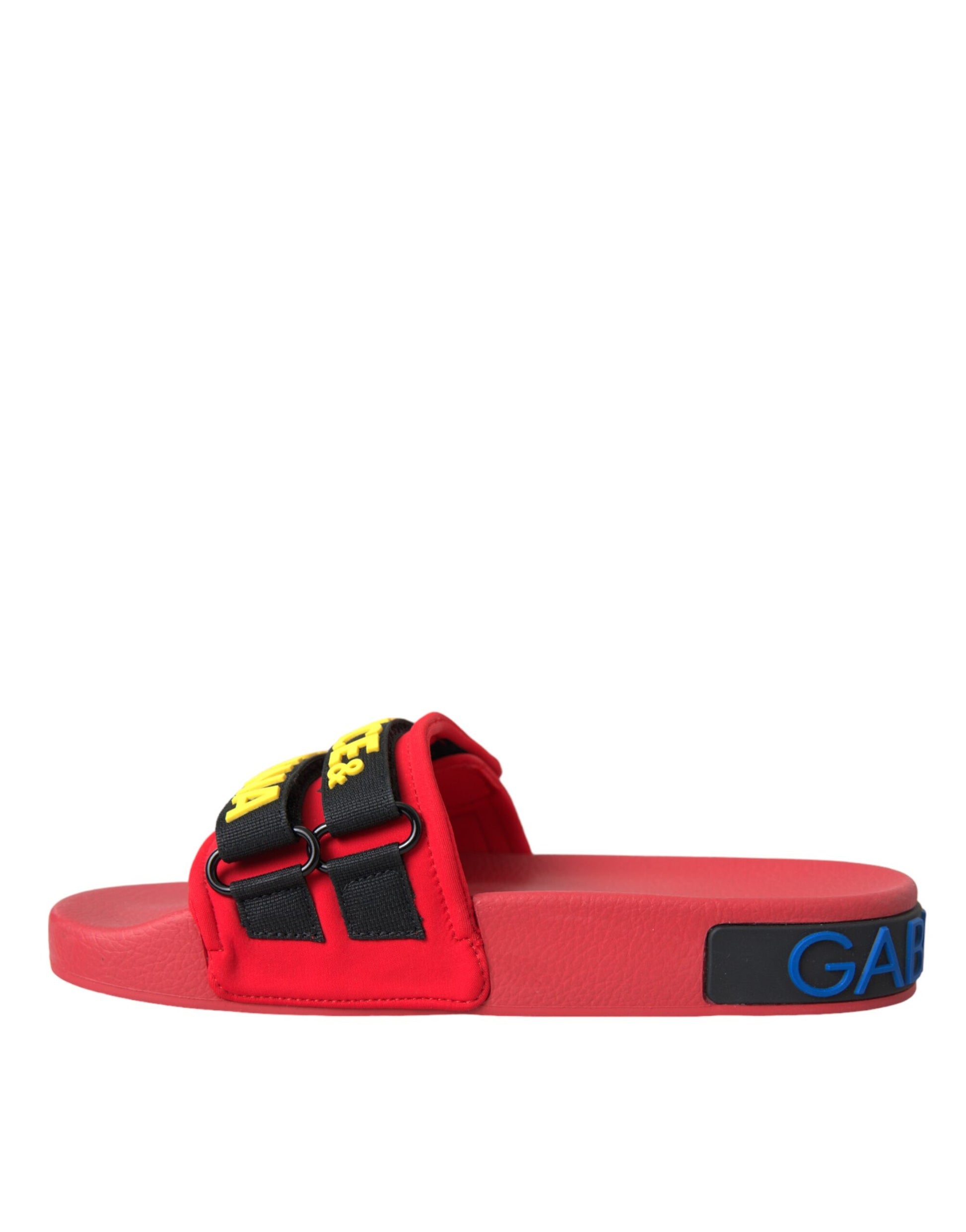 Rot Schwarz Logo Beachwear Flats Sandalen Schuhe