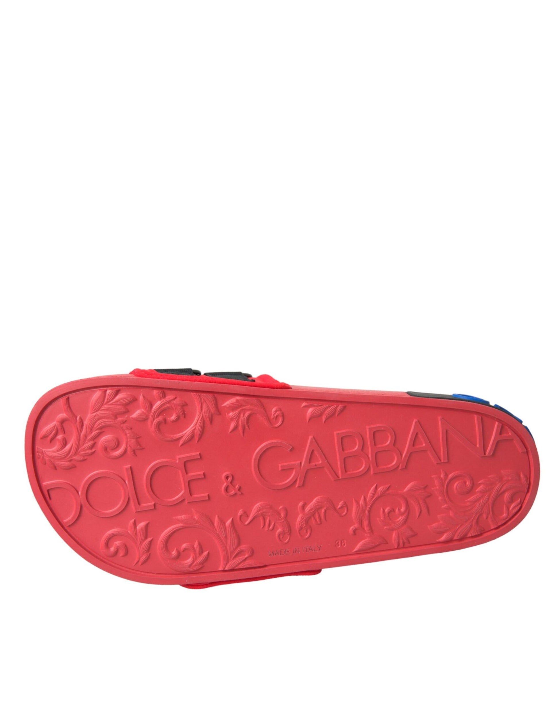 Rot Schwarz Logo Beachwear Flats Sandalen Schuhe