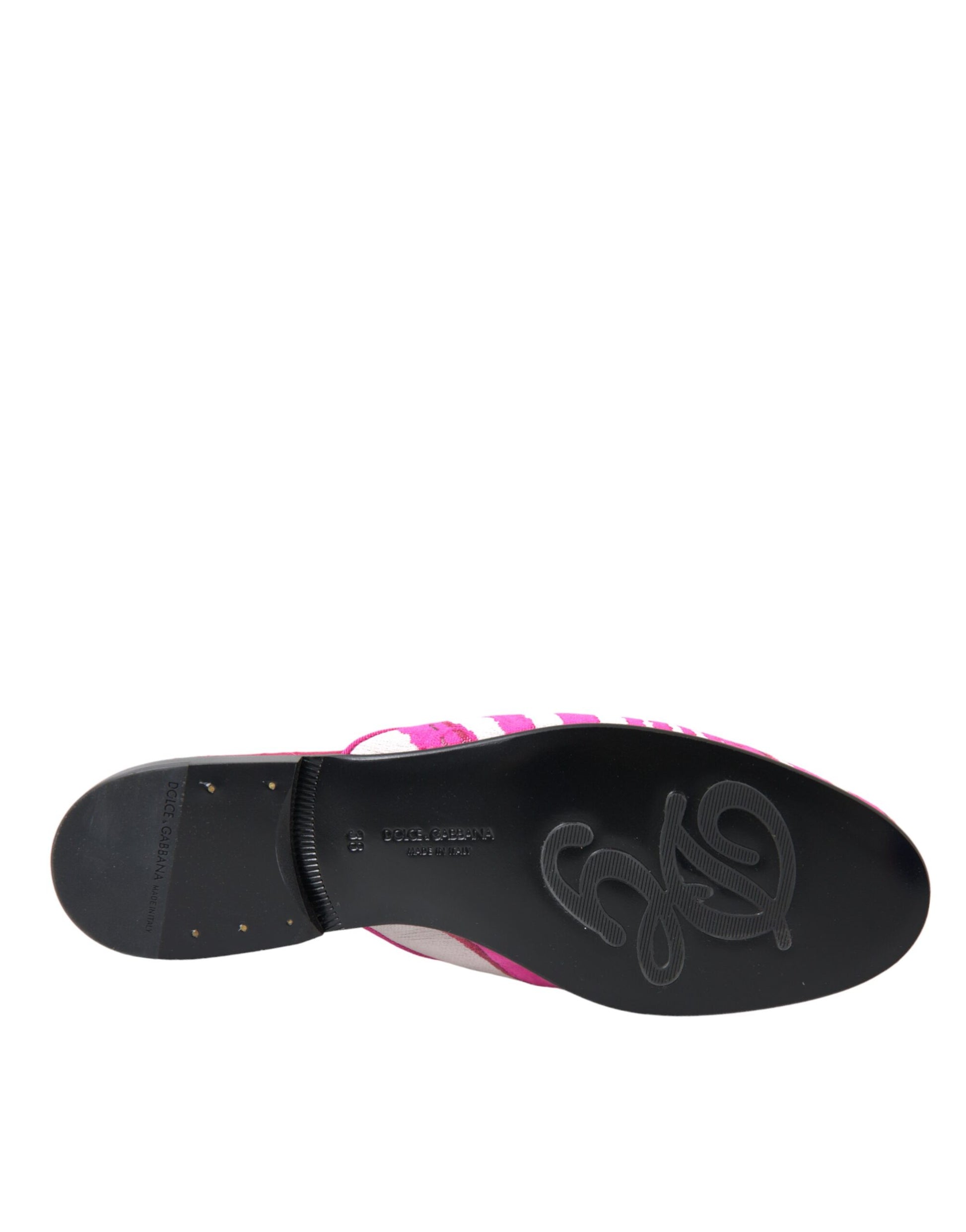 Rosa Jacquard Kristall Mule Flache Sandalen Schuhe