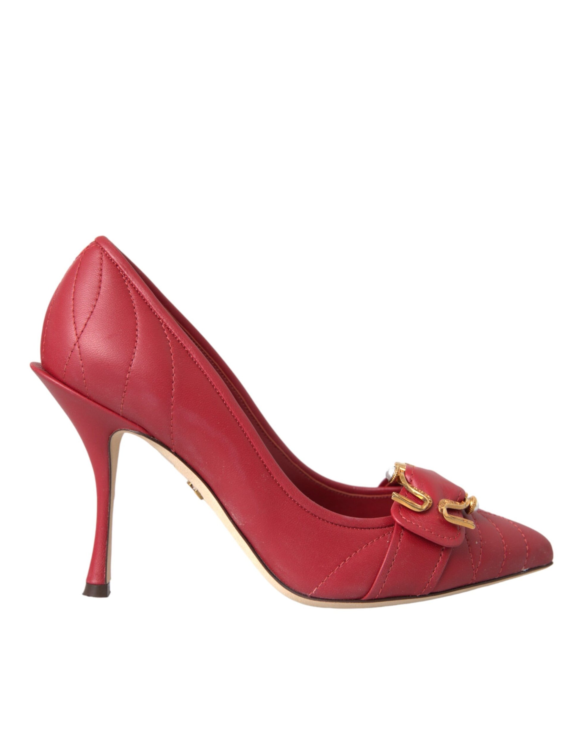 Rote Devotion Leder Heels Pumps Schuhe