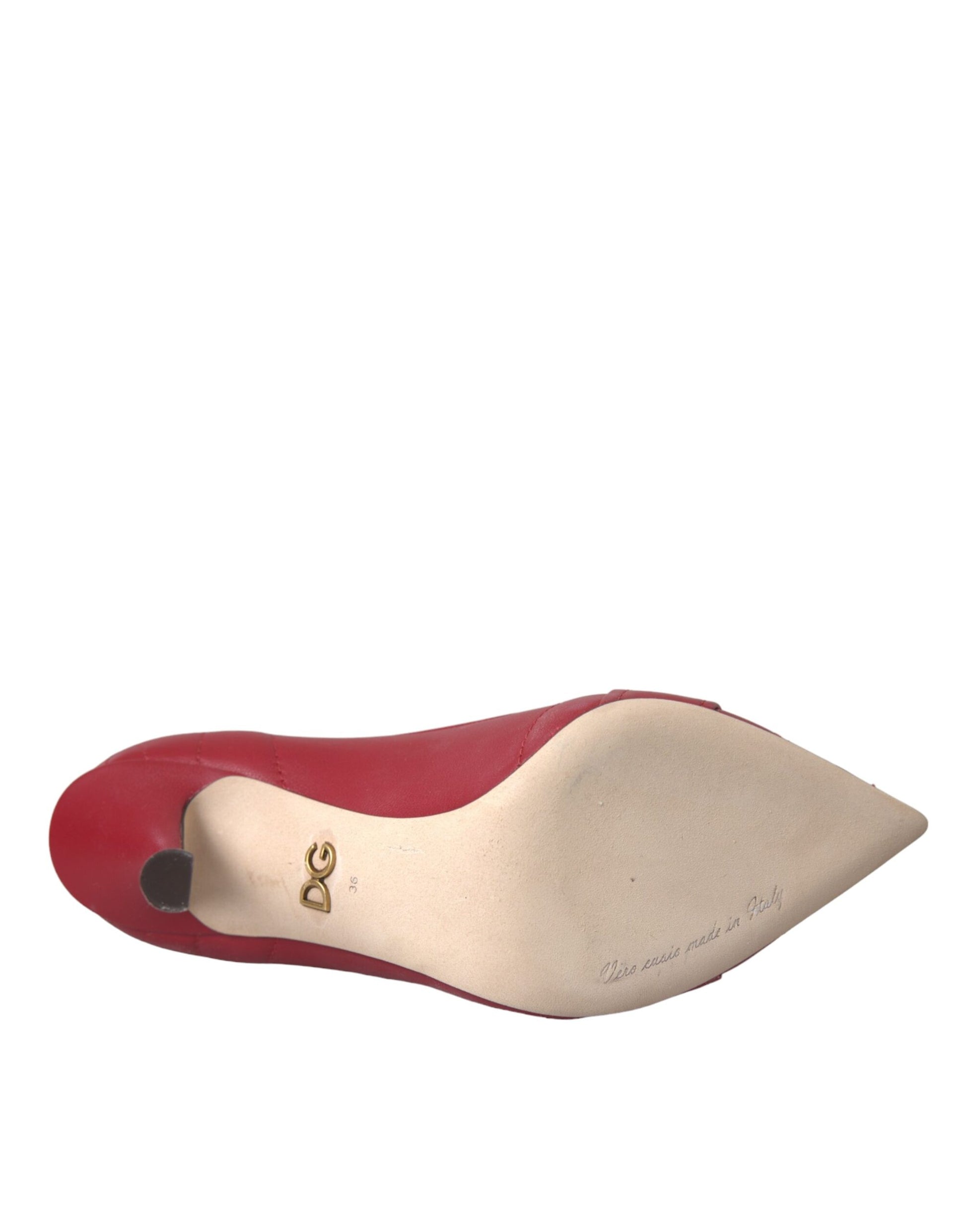 Rote Devotion Leder Heels Pumps Schuhe