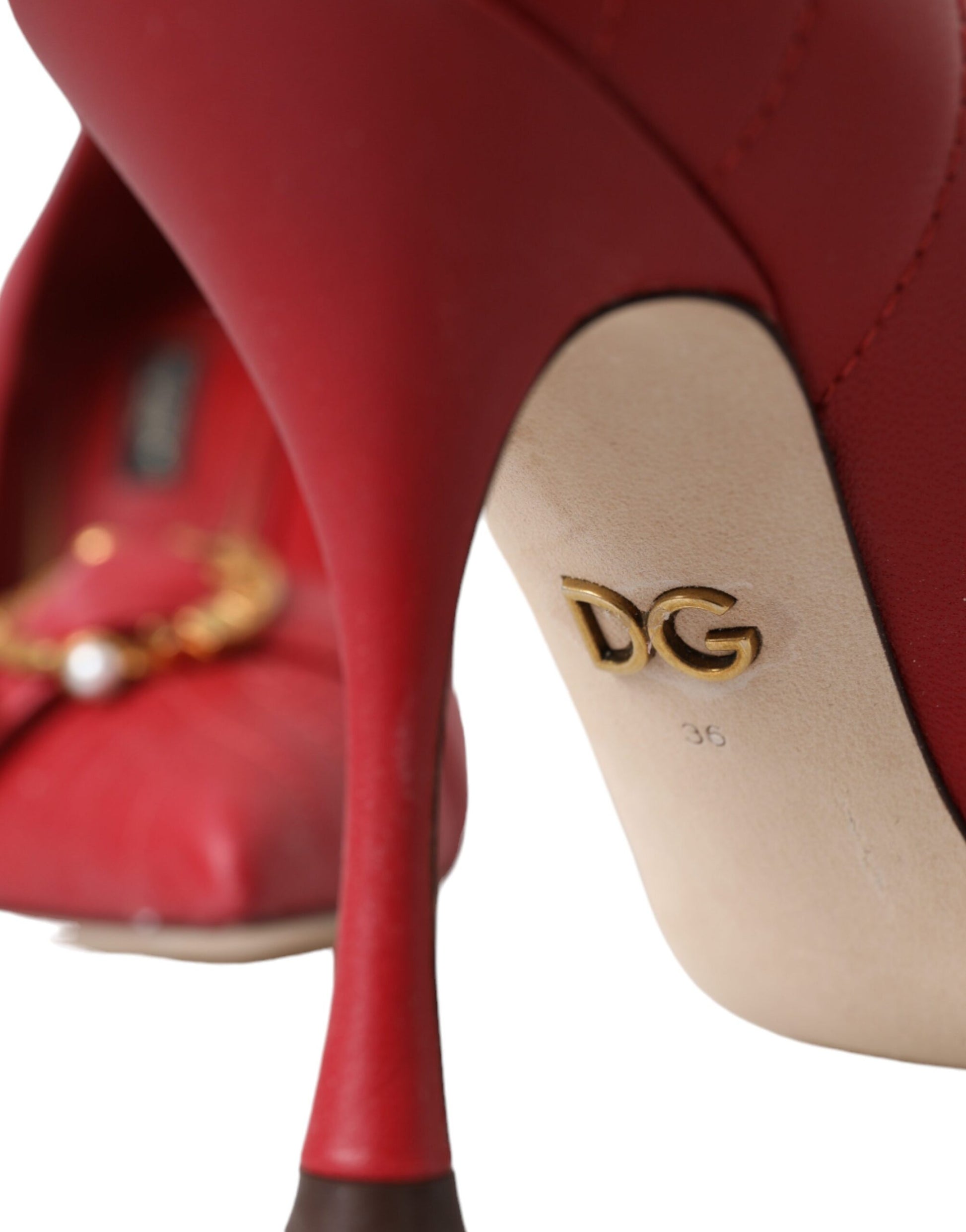 Rote Devotion Leder Heels Pumps Schuhe