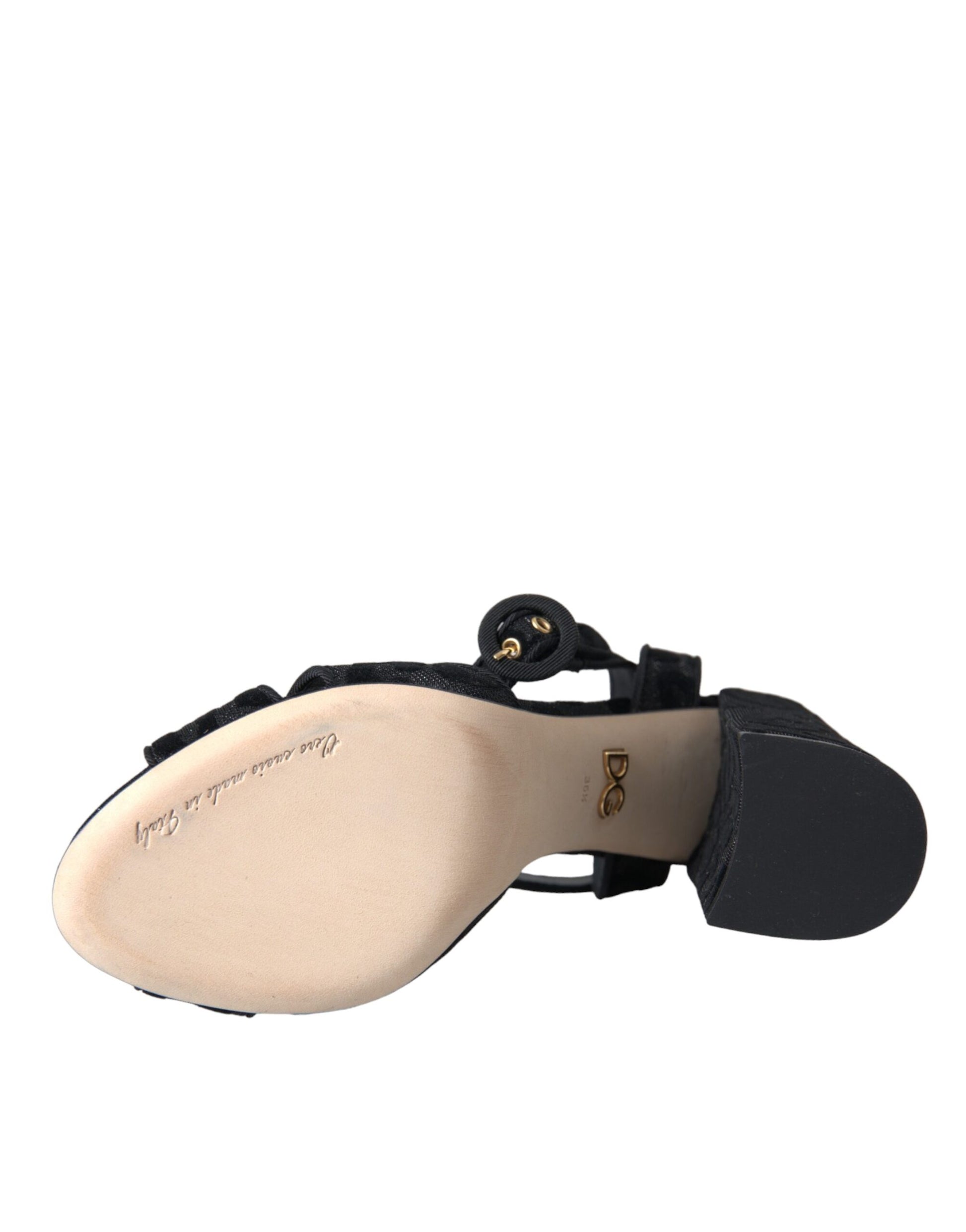 Schwarze Leoparden-Wildleder-Heels-Sandalen