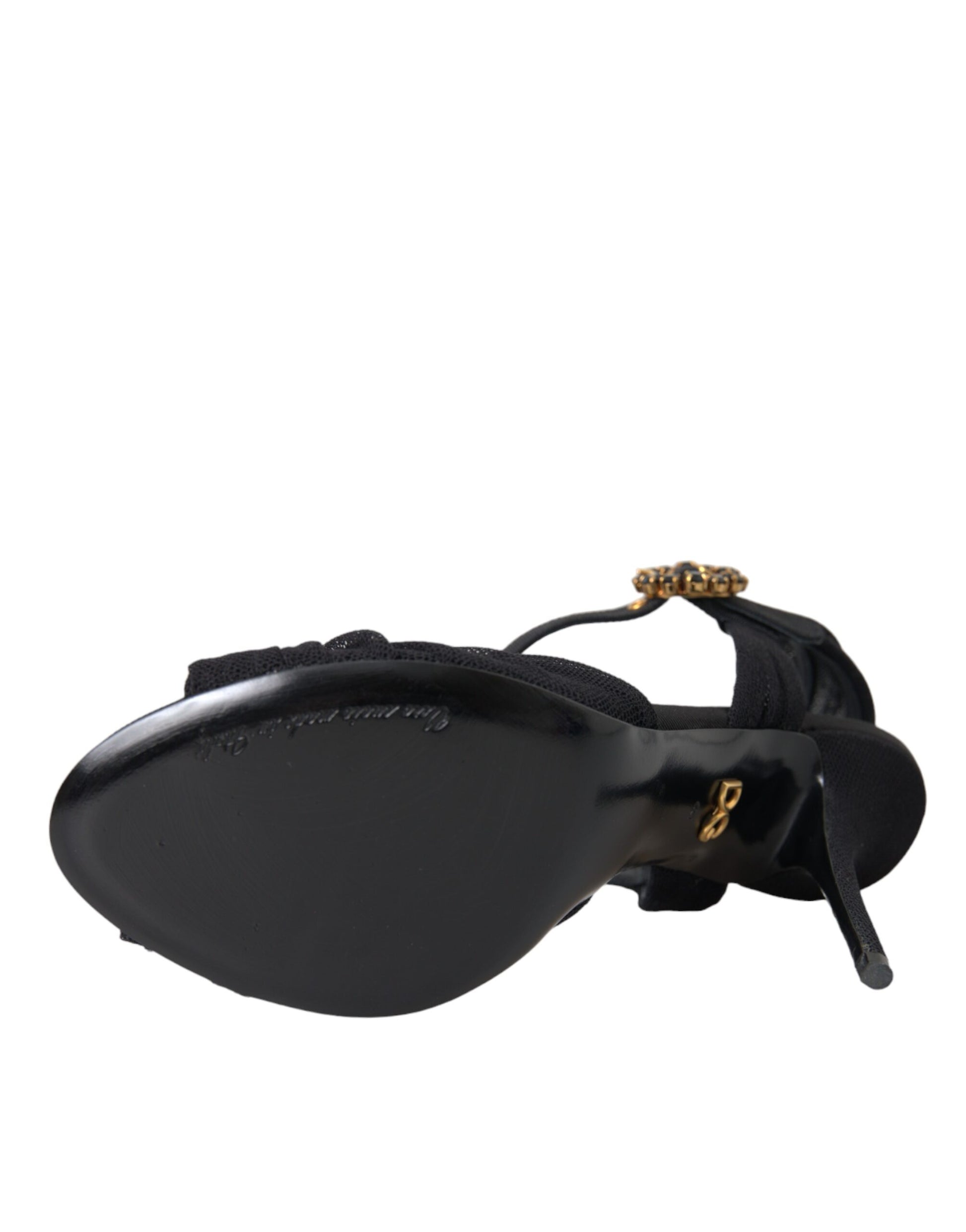 Schwarze Wildleder-Kristalle Keira Sandalen Schuhe
