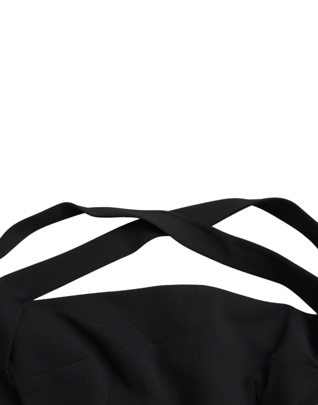 Schwarzes, ärmelloses Midikleid mit Neckholder