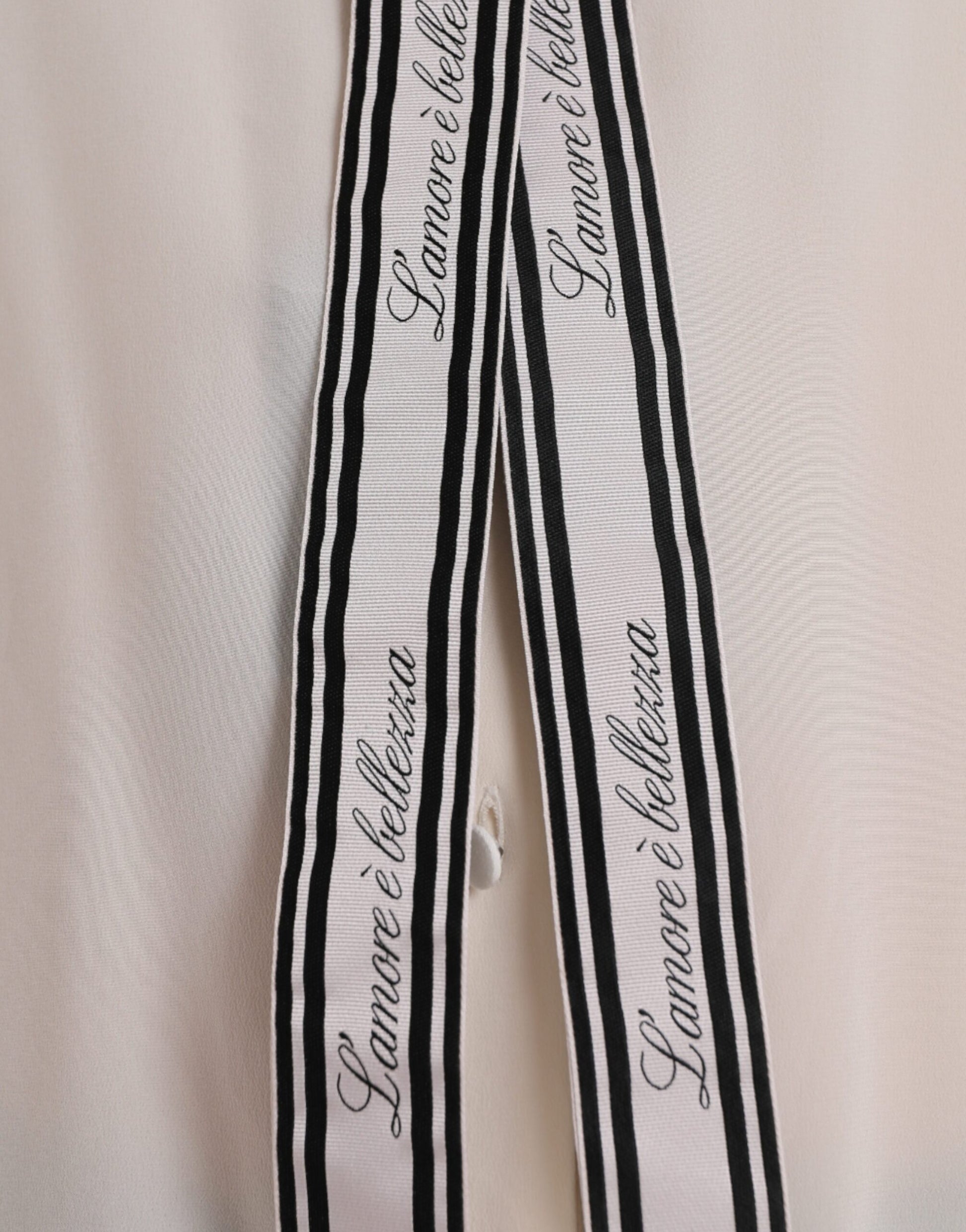 Off-White Langarm-Bluse mit Knopfleiste