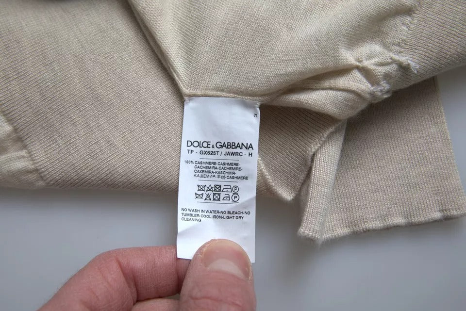 Pullover Beige Kaschmir Rollkragenpullover