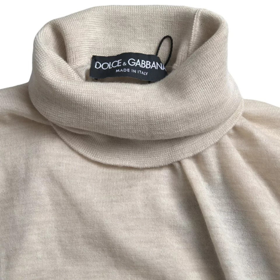 Pullover Beige Kaschmir Rollkragenpullover