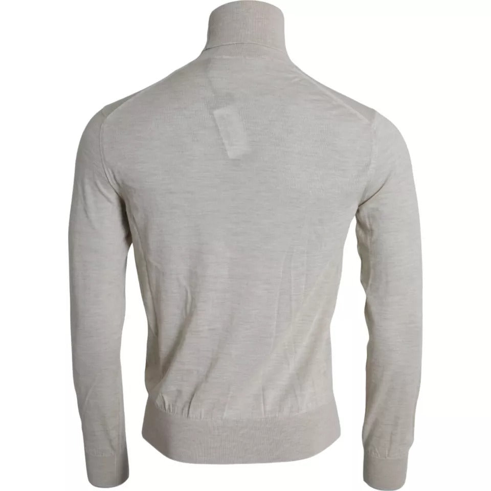 Pullover Beige Kaschmir Rollkragenpullover