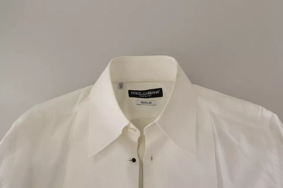 Weißes Baumwollkleid mit Kragen und langen Ärmeln, Hemdoberteil