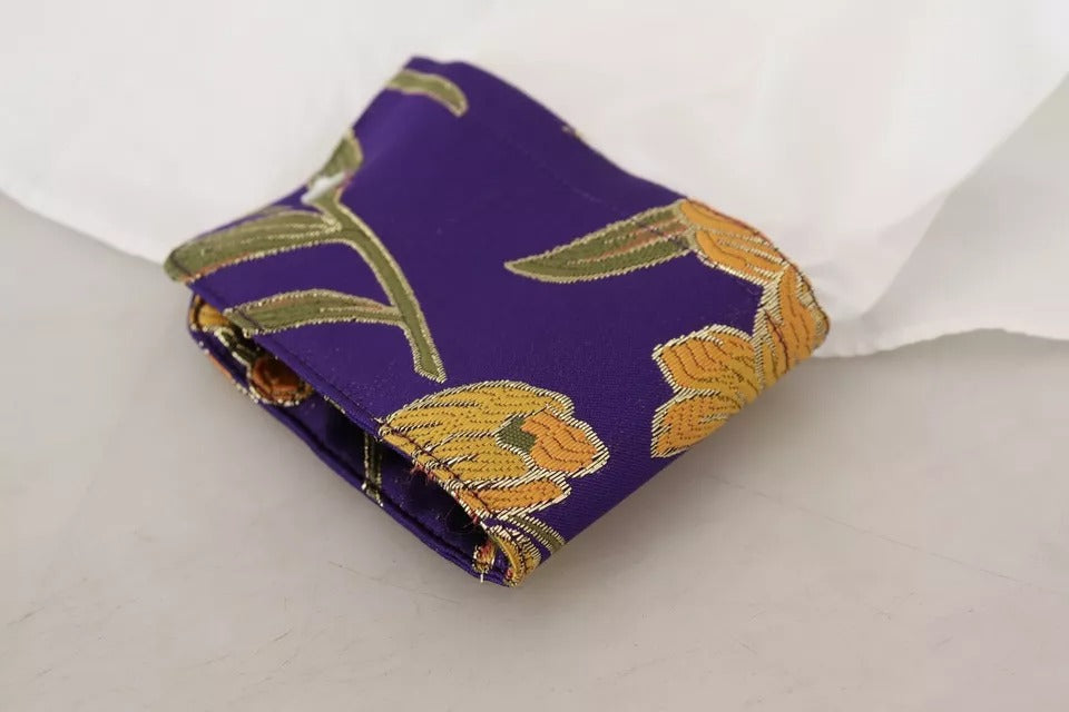 Weißes, geblümtes Langarm-Oberteil aus Jacquard-Baumwolle