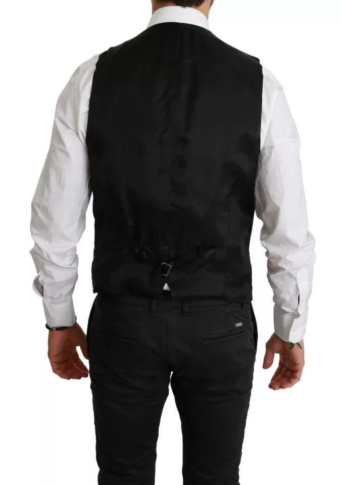 Schwarze Stretchweste, formelles Kleid, Wollweste