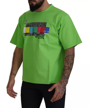 Grünes Baumwoll-T-Shirt DG CHANNEL