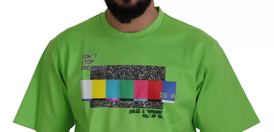Grünes Baumwoll-T-Shirt DG CHANNEL