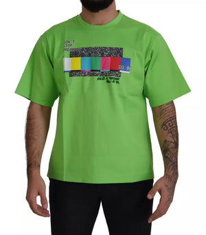 Grünes Baumwoll-T-Shirt DG CHANNEL