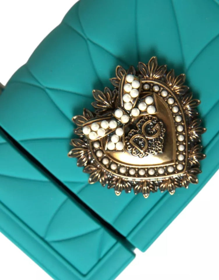 Türkisfarbene Silikonhülle mit Herzmotiv, Handtasche, Airpods-Hülle