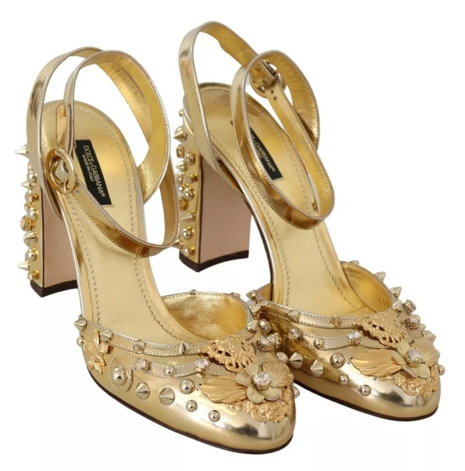 Gold Studs Vally Slingback Sandalen Schuhe