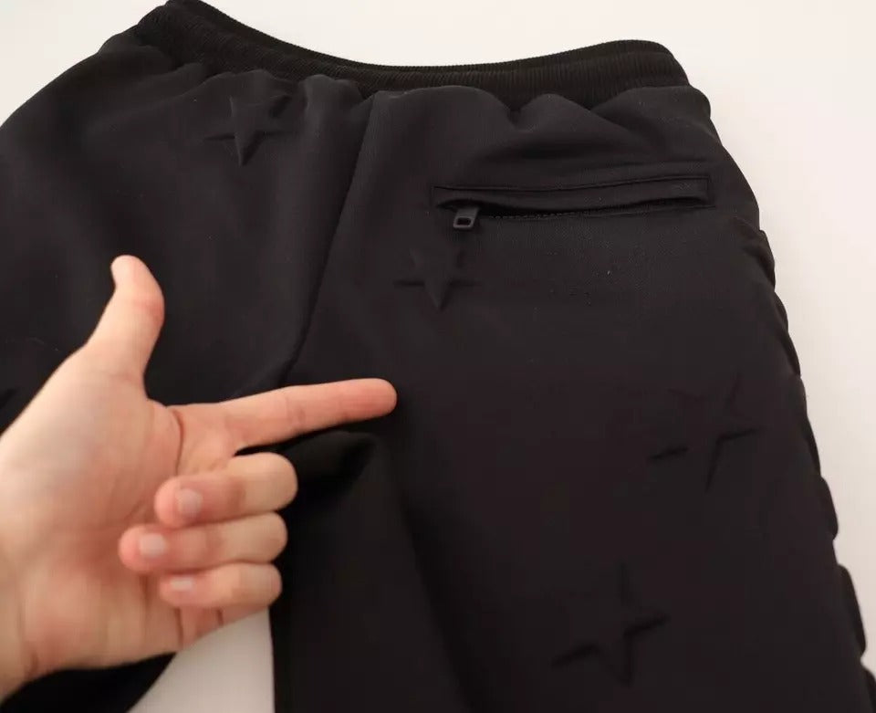 Schwarze Jogger-Damen-Polyesterhose