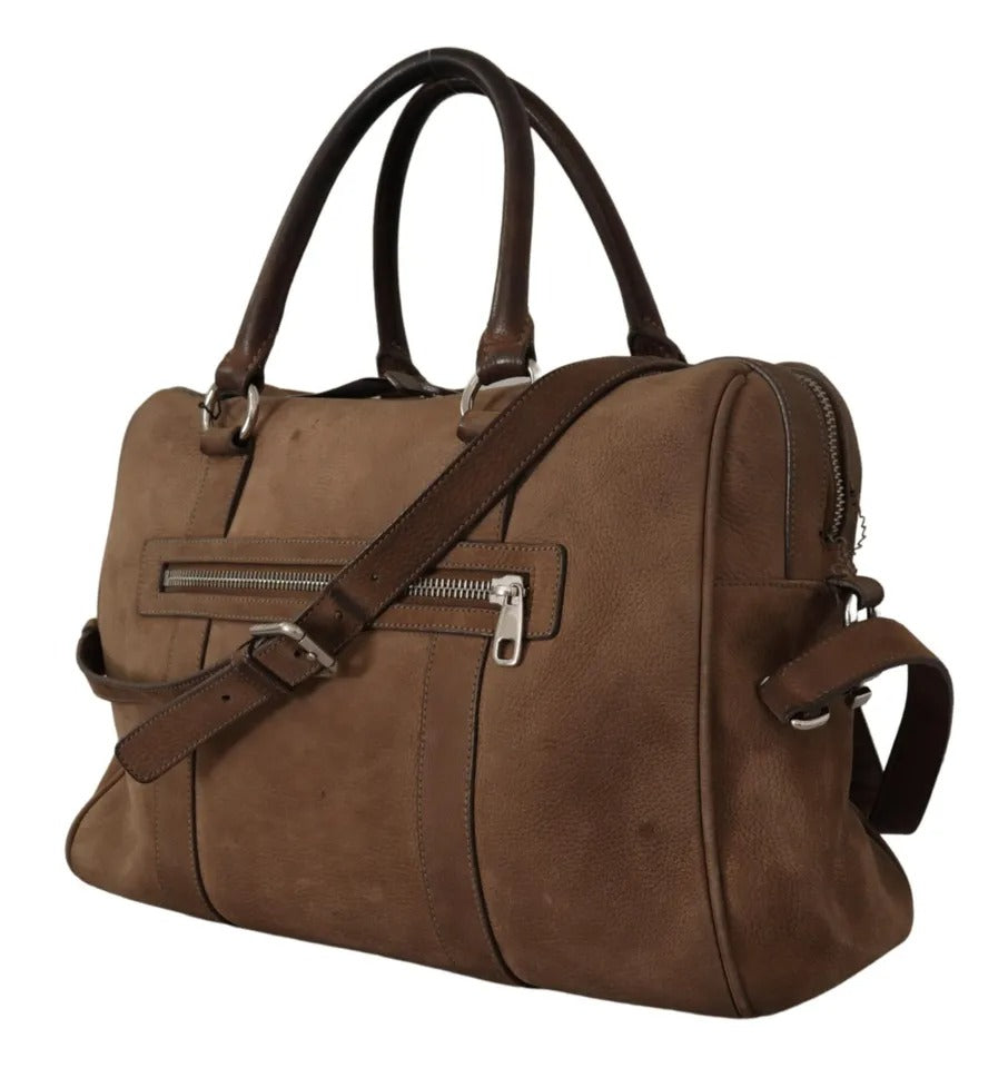 Braune Leder-Schultergurt-Reise-Messenger-Gym-Männertasche