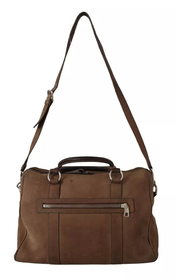 Braune Leder-Schultergurt-Reise-Messenger-Gym-Männertasche