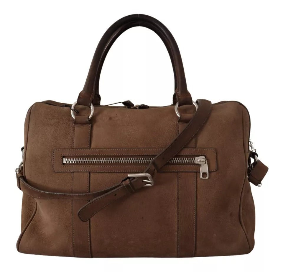 Braune Leder-Schultergurt-Reise-Messenger-Gym-Männertasche