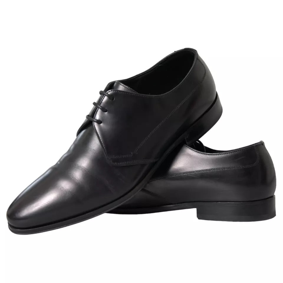 Schwarze Derby-Schuhe aus Leder für formelle Anlässe