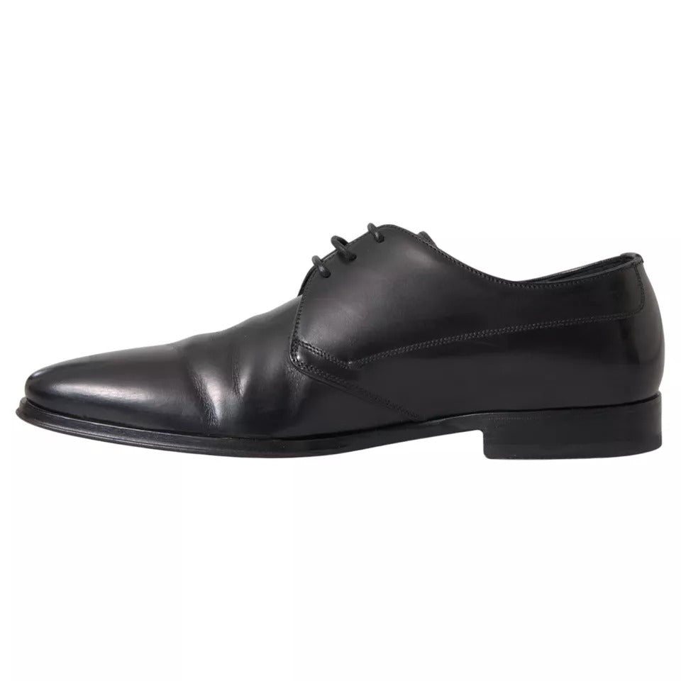 Schwarze Derby-Schuhe aus Leder für formelle Anlässe