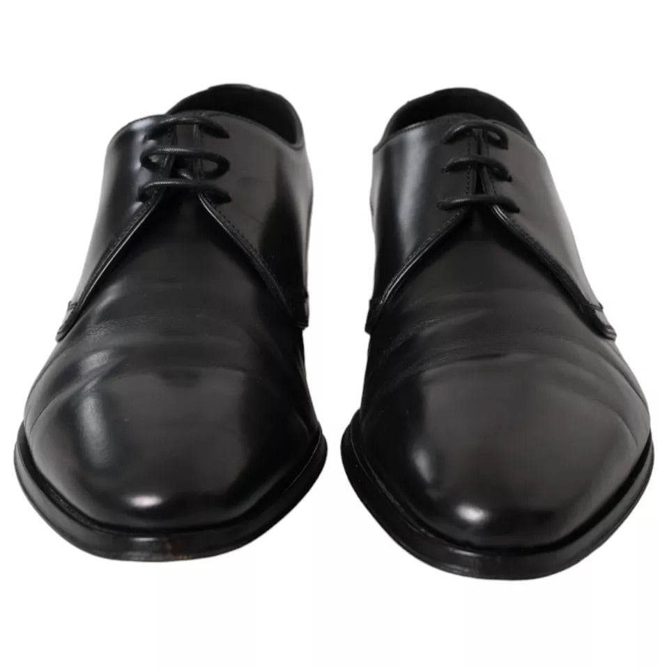 Schwarze Derby-Schuhe aus Leder für formelle Anlässe