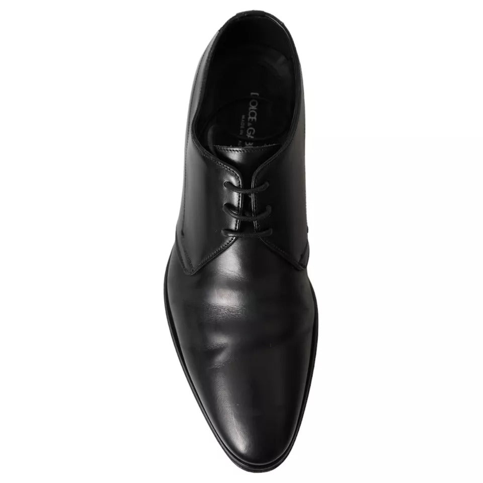 Schwarze Derby-Schuhe aus Leder für formelle Anlässe