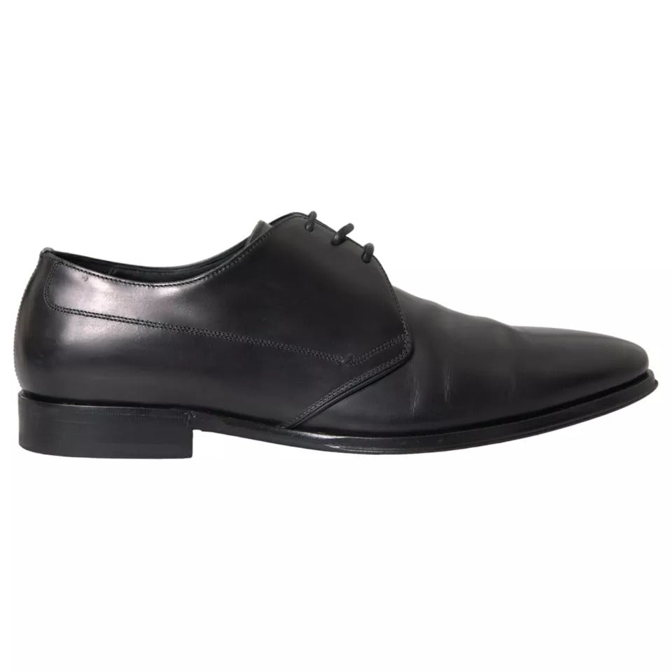 Schwarze Derby-Schuhe aus Leder für formelle Anlässe
