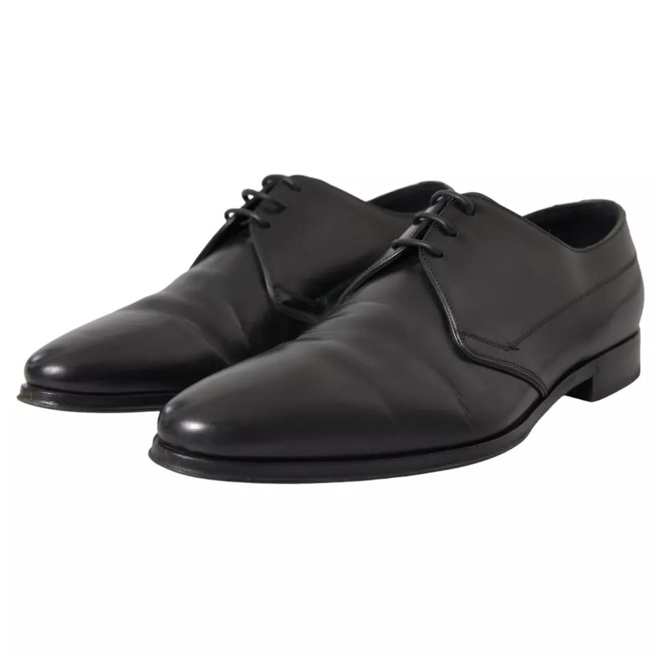 Schwarze Derby-Schuhe aus Leder für formelle Anlässe