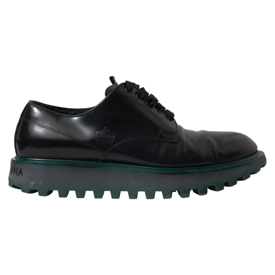 Schwarze Derby-Schuhe aus Leder für formelle Anlässe