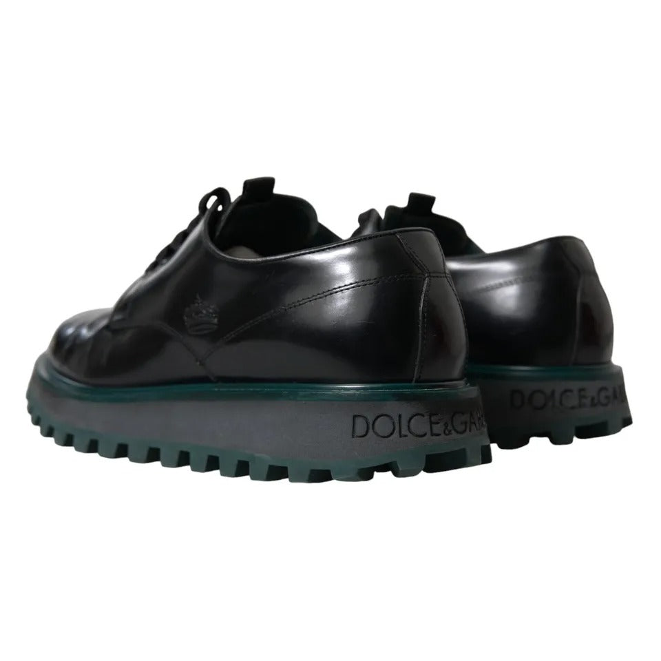 Schwarze Derby-Schuhe aus Leder für formelle Anlässe