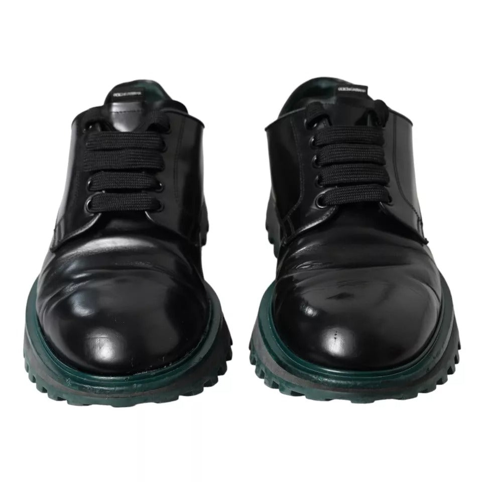 Schwarze Derby-Schuhe aus Leder für formelle Anlässe