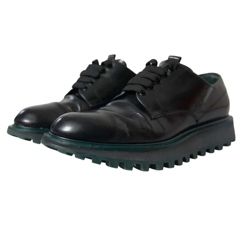 Schwarze Derby-Schuhe aus Leder für formelle Anlässe