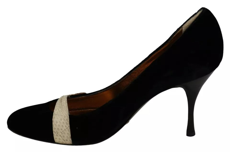 Schwarze Samt Ayers High Heels Pumps Schuhe