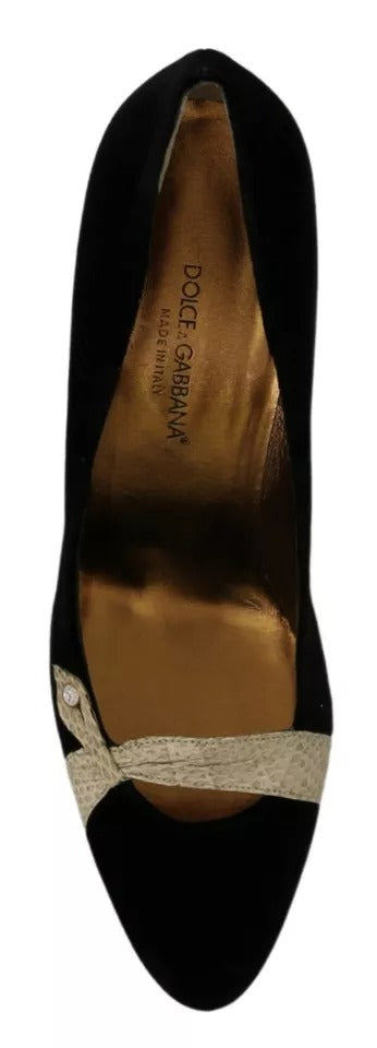 Schwarze Samt Ayers High Heels Pumps Schuhe