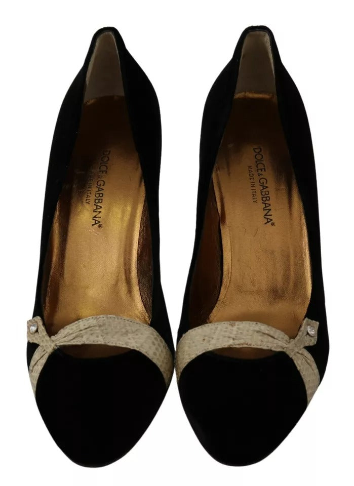 Schwarze Samt Ayers High Heels Pumps Schuhe
