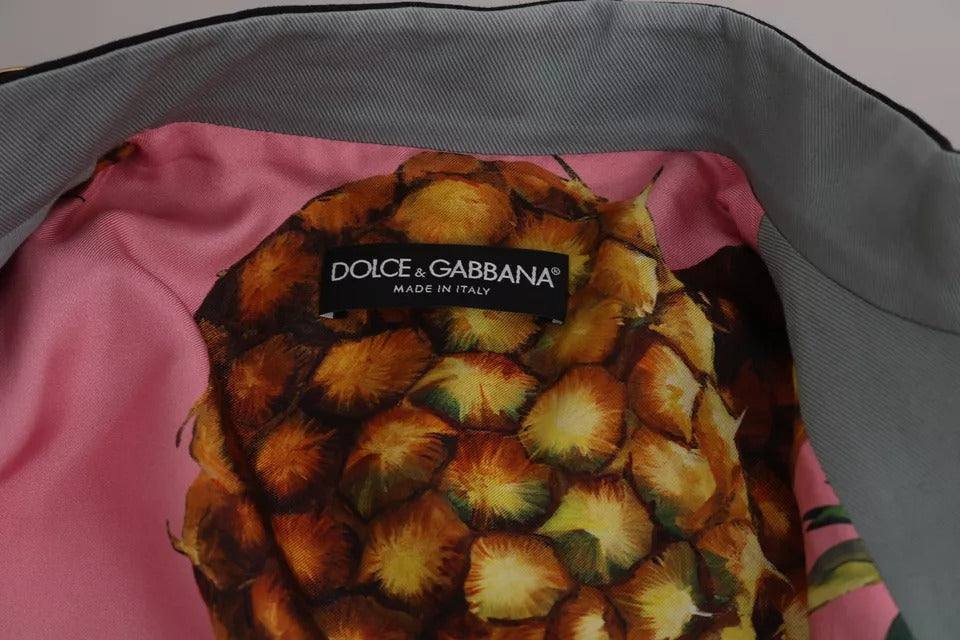 Blaue Baumwolljacke mit Knöpfen und Kristallverzierung